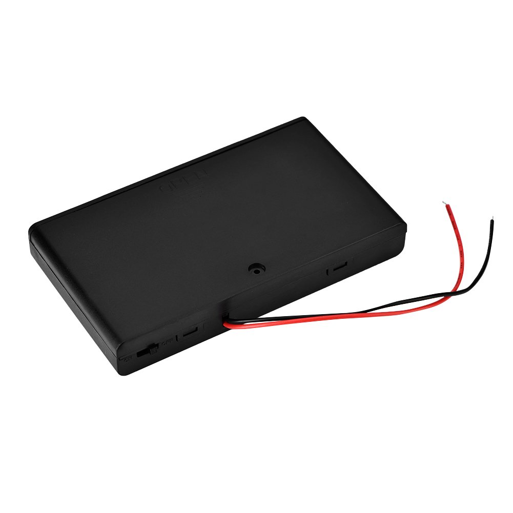 8pcs AA Battery Holder Storage Box with ON/Off Power Switch - Series Connection for Electronics - Portable Battery Case Organizer for Flashlights, Toys, and DIY Projects