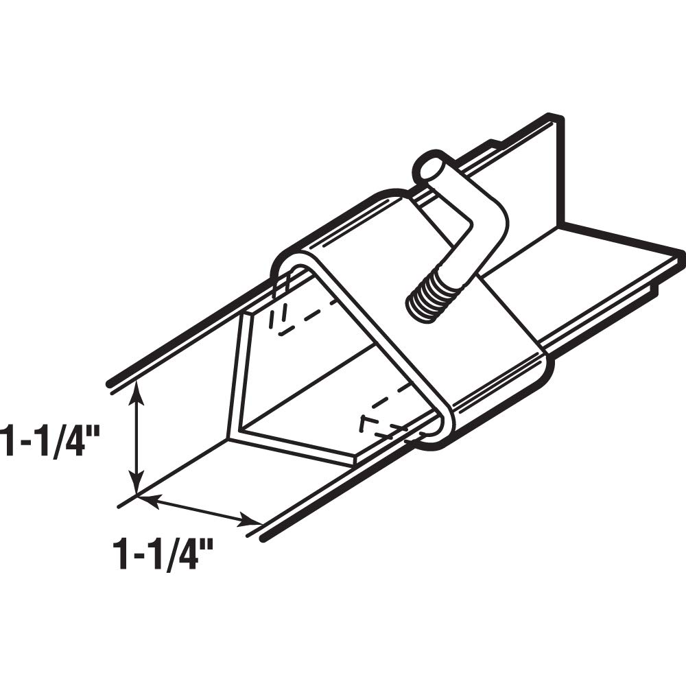 Prime-Line U 11310 Bed Frame Rail Clamp Kit - Heavy Duty Steel Construction, Zinc Plated - Fits 1