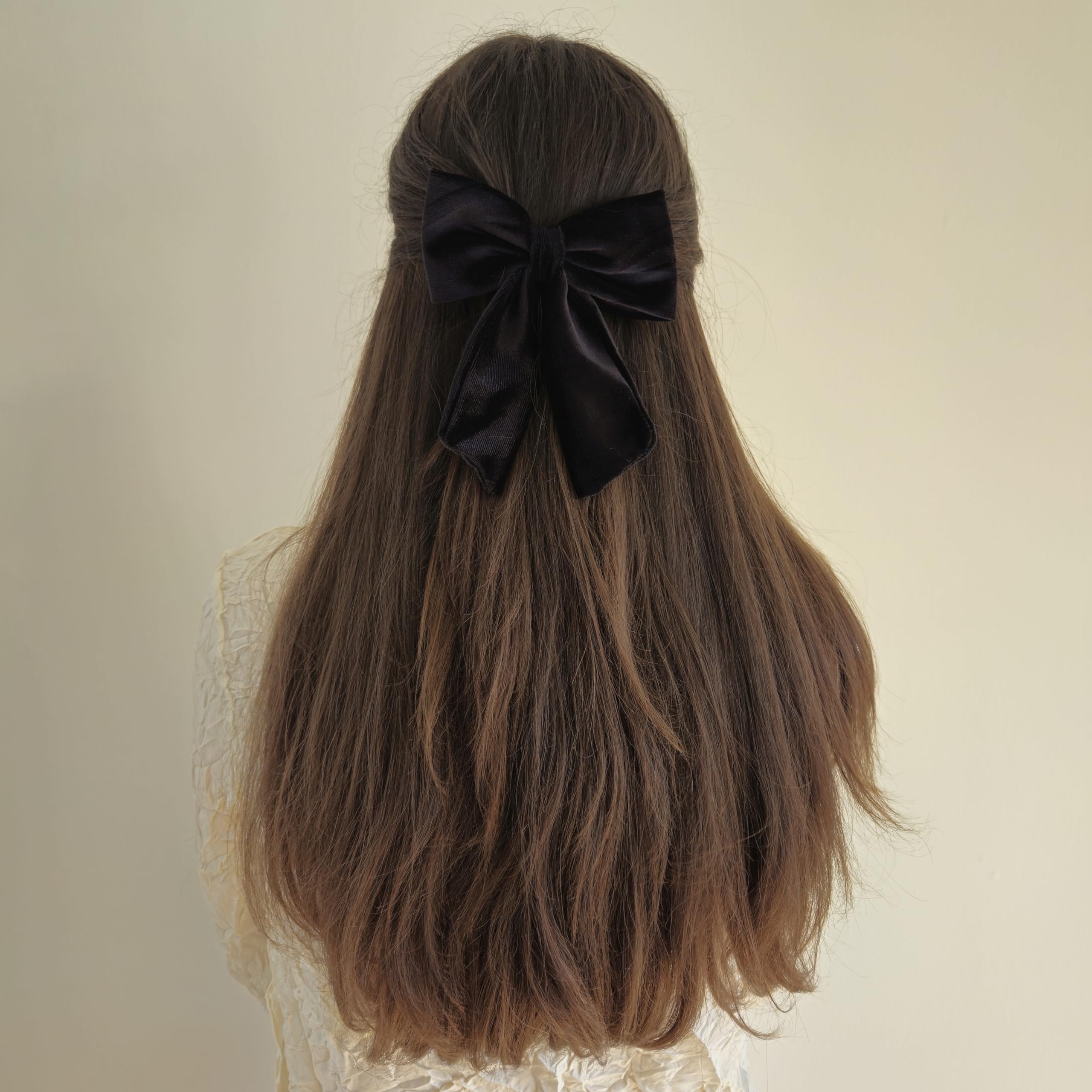 Handcrafted Velvet Hair Bow Barrette Duo - Women & Girls Hair Accessories for Parties & Weddings