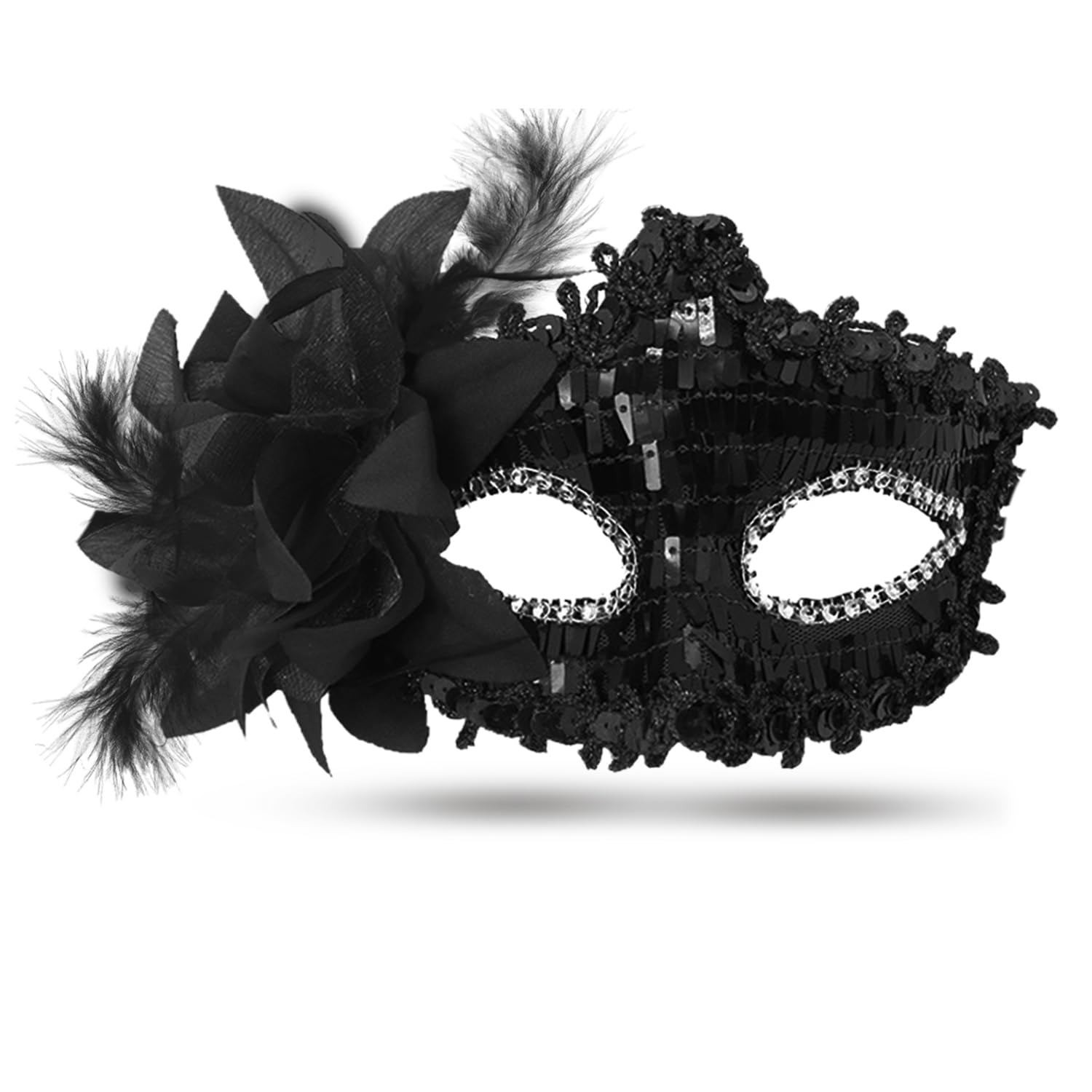 MYMENU Venetian Masquerade Mask for Women & Men - Elegant Shiny Couple Costume Mask for Halloween, Prom, Party & Ball - Perfect for Mardi Gras, Carnival & Themed Events