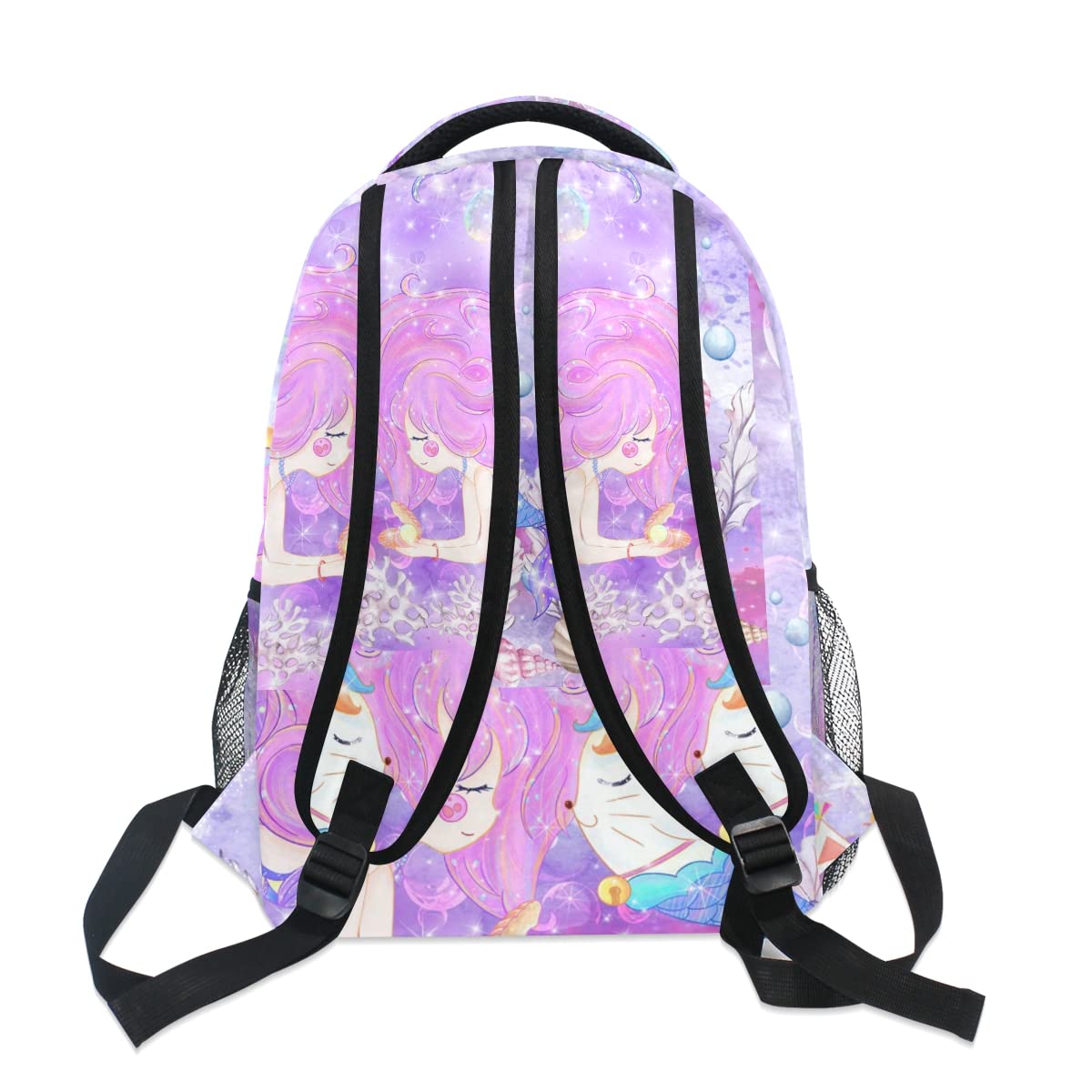 Custom Personalized Mermaid Unicorn Cat Backpack for Kids - School Bookbag with Name Text for Boys & Girls, Elementary Student Laptop Daypack - Perfect for School, Travel & Daily Use