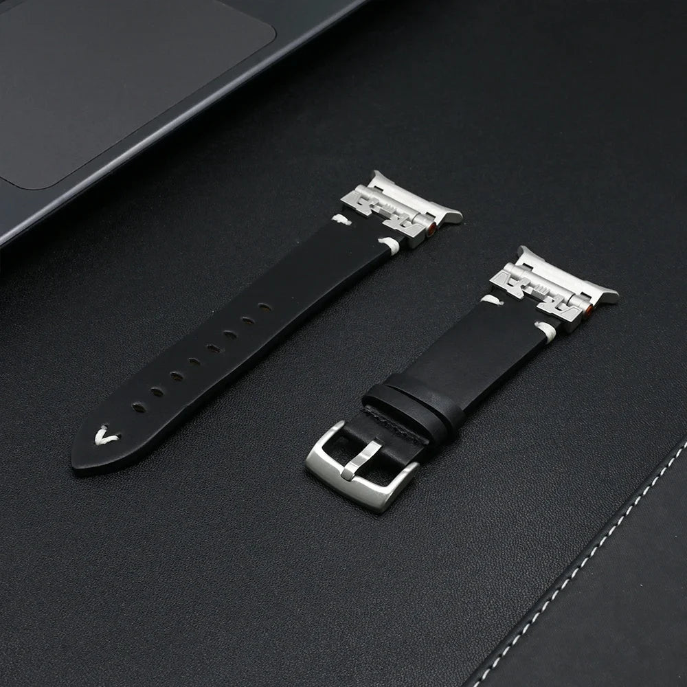 Premium Genuine Leather Band for Samsung Galaxy Watch Ultra - Stylish & Durable Replacement Strap for Workouts, Business & Everyday Wear
