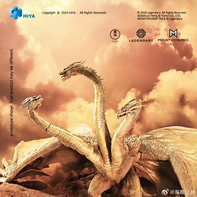 1/18 Scale HIYA 14-inch Godzilla vs King Ghidorah Action Figure - King of the Monsters Gravity Beam Version | Collectible Movie Toy for Display & Play | Perfect for Fans, Gift Giving & Home Decor