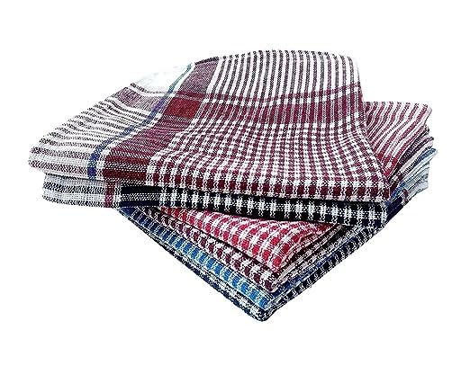 ShopiMoz 12-Pack Cotton Cleaning Cloths - Multi-Purpose Wet & Dry Dusting Mop for Kitchen, Countertops, Windows, and Household Cleaning