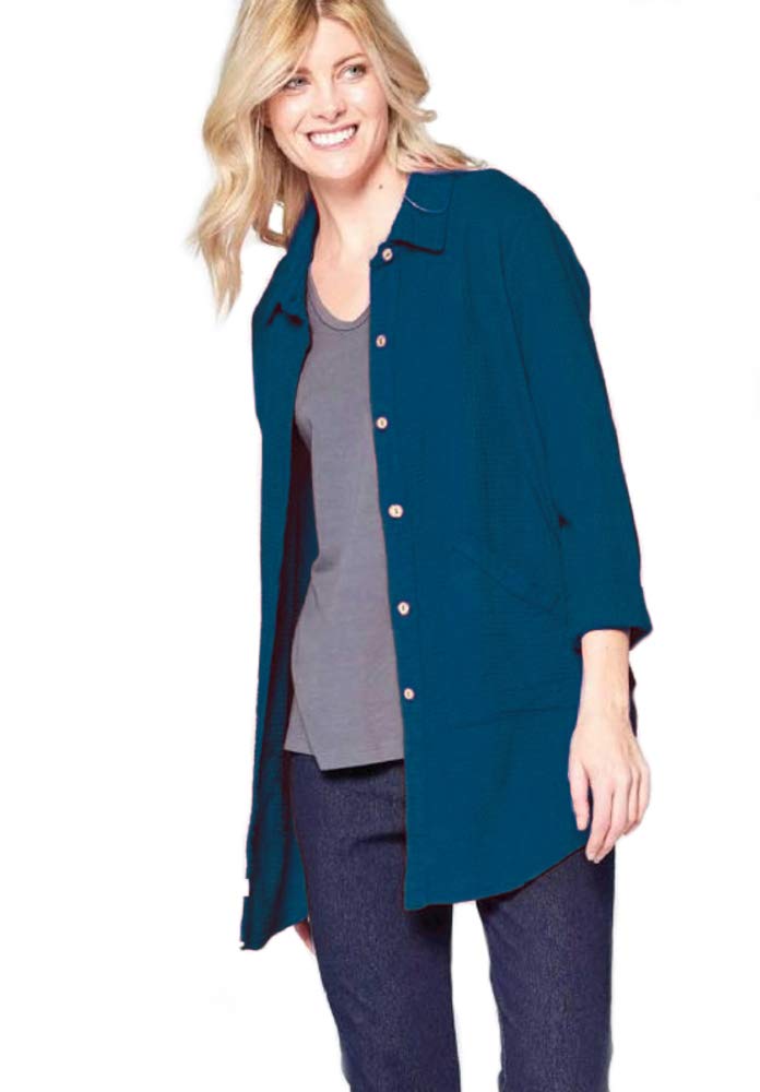 Focus Fashion Women's Cotton Mini Waffle Tunic Top - Soft Casual Shirt for Women, Perfect for Everyday Wear, Work & Weekend Outfits
