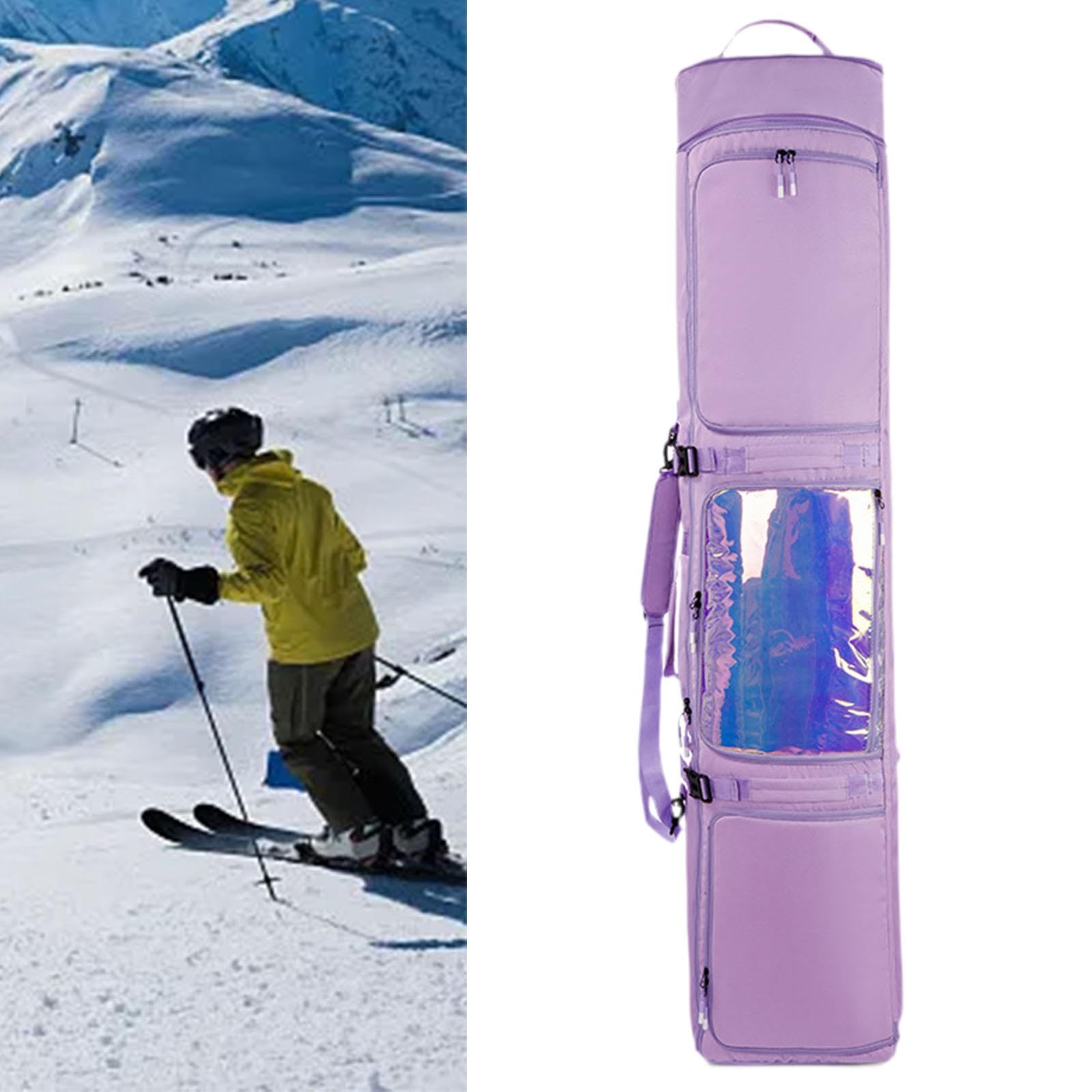 **Waterproof Wheeled Snowboard & Ski Bag for Men & Women - Heavy Duty Protective Ski Gear Carrier with Backpack Straps for Travel & Outdoor Winter Sports - Perfect for Airplane, Resort & Mountain Adventures**