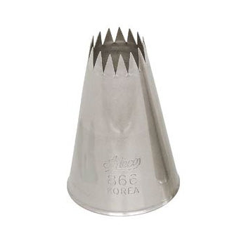 Ateco 866 French Star Pastry Tip #6 - Professional Stainless Steel Decorating Nozzle for Cakes, Cupcakes & Cookies | Perfect for Baking, Dessert Decorating & Party Treats