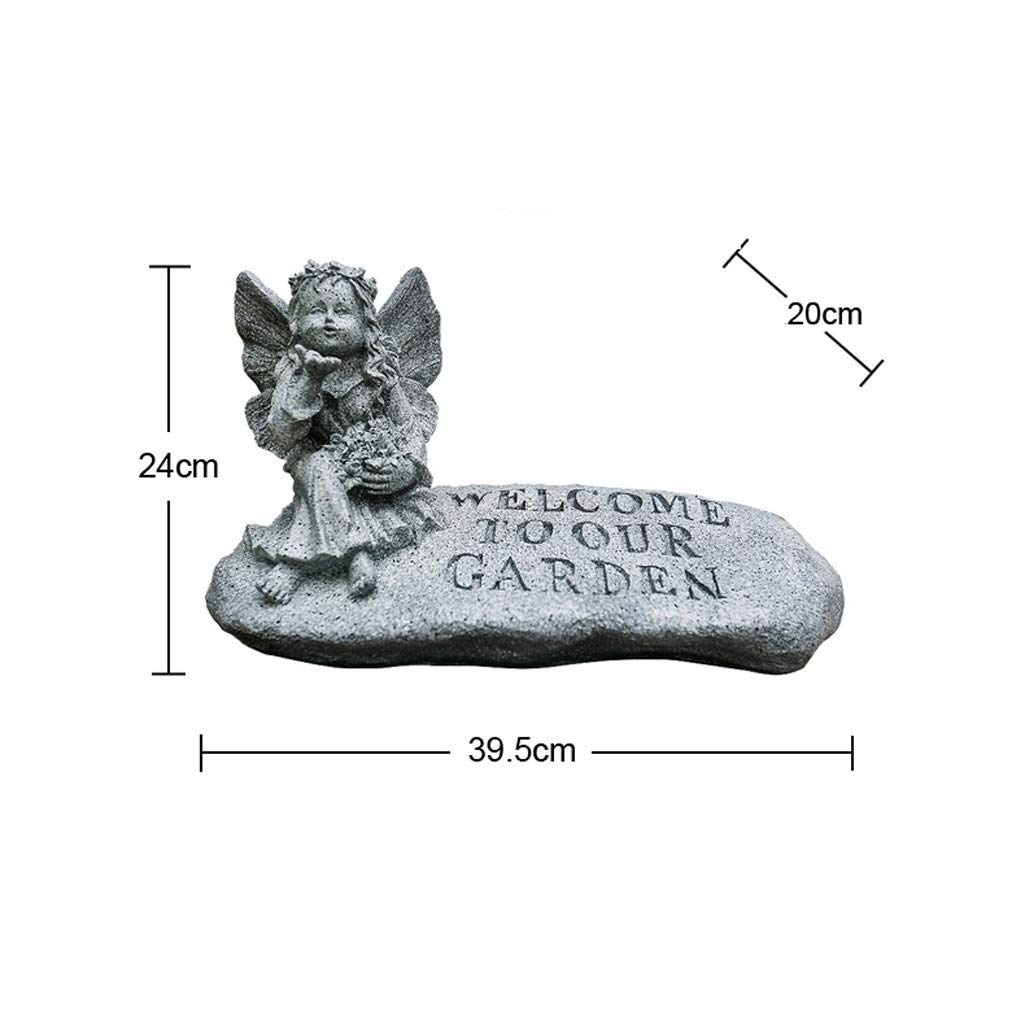 Outdoor Garden Statue - Creative Angel Sculpture for Nursery, Park & Landscape Decor | Weather-Resistant Bionic Stone Ornament | Perfect for Patio, Yard & Garden Decorations