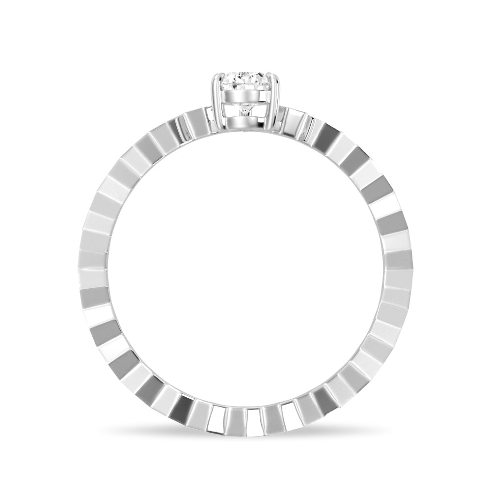 Lab Grown Diamond Promise Ring - Pear Shape, Geometric Design for Women | Perfect for Engagement, Anniversary & Valentine's Day Gifts