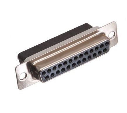 DB25 Female Crimp Type Unshielded Plastic Hood - D-Sub Connector for Computer, Printer & Industrial Equipment | Reliable Data Transfer Solution