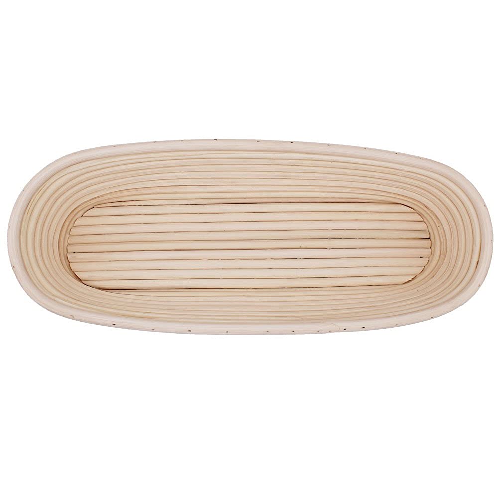 YOCZOX 14 Inch Oval Bread Proofing Basket - Natural Rattan Banneton for Sourdough Baking | Includes Cloth Liner, Bread Lame & Brush | Perfect for Artisan Bread Making at Home or Bakery