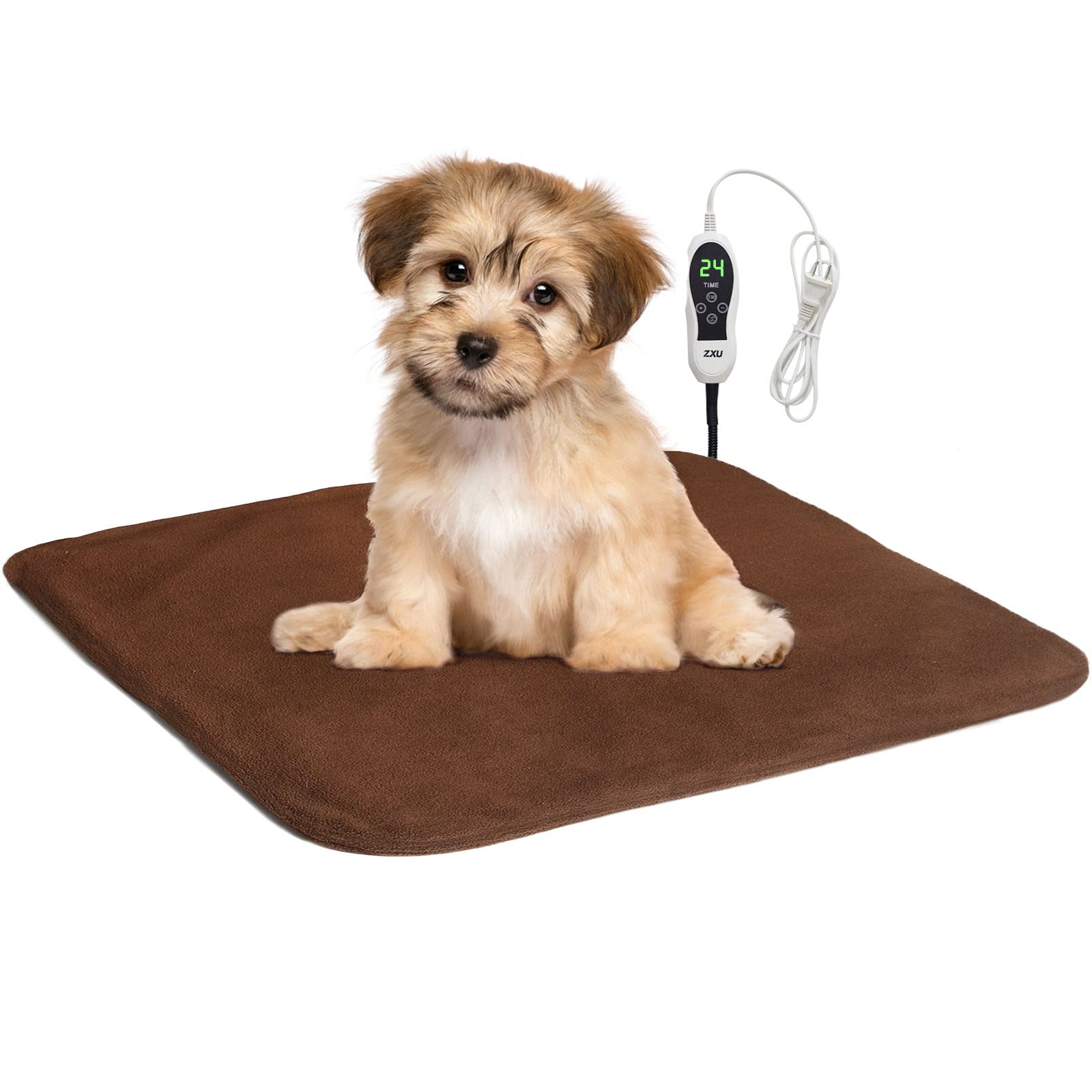 Adjustable Pet Heating Pad with 8 Settings & Auto Shutoff - for Dogs & Cats Indoors