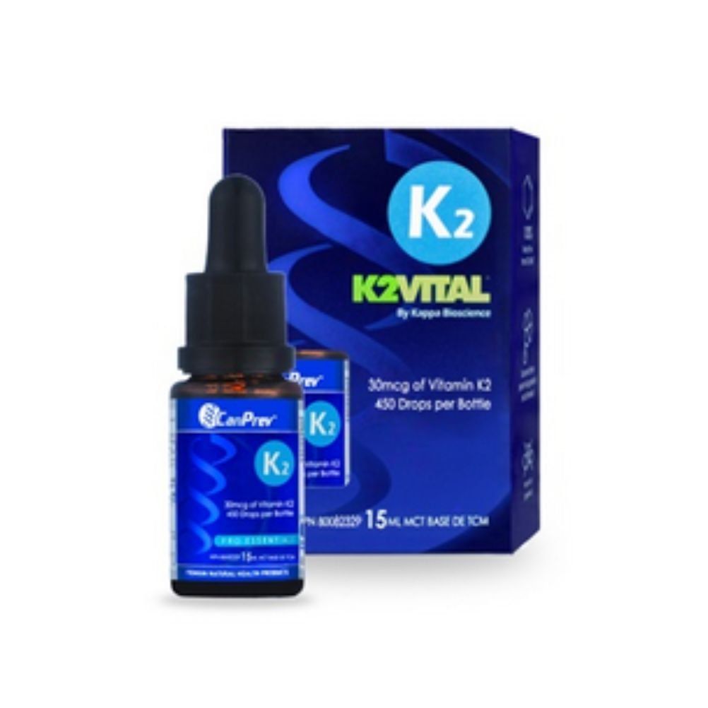 CanPrev K2 Drops with MCT Base 15ml - Vitamin K2 Supplement for Bone & Heart Health - Perfect for Daily Wellness & Immune Support