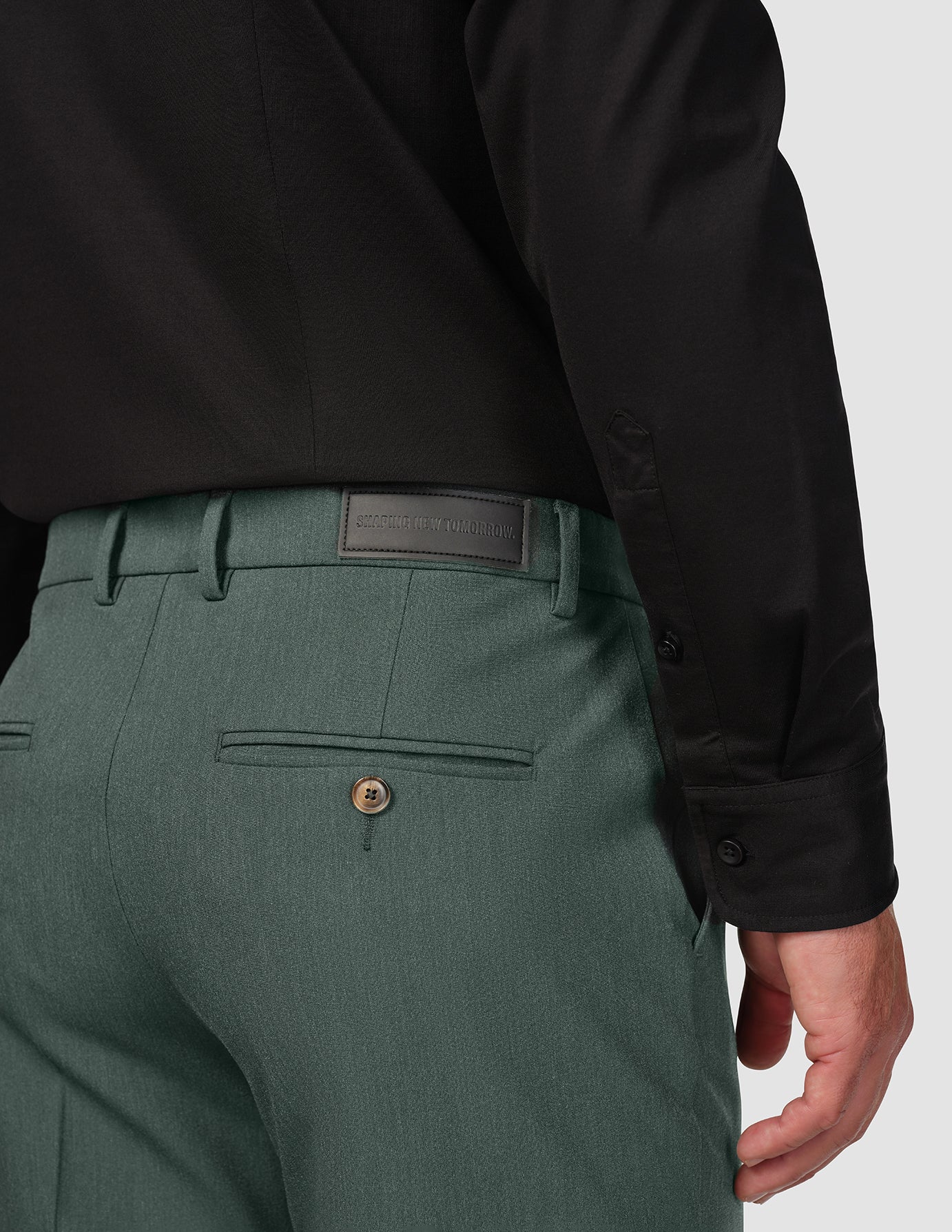 Essential Relaxed Fit Suit Pants for Men - Pine Green | Comfortable Office Wear & Business Casual Attire