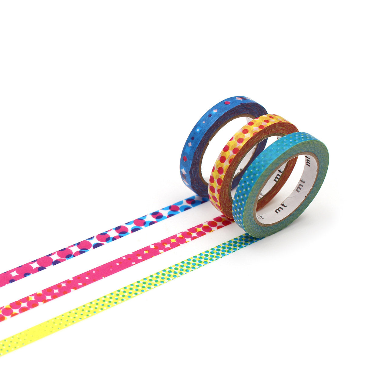Decorative Japanese Washi Tape Set - 3 Rolls of Floral Moire Pattern Tape for Scrapbooking, Journaling, and Gift Wrapping