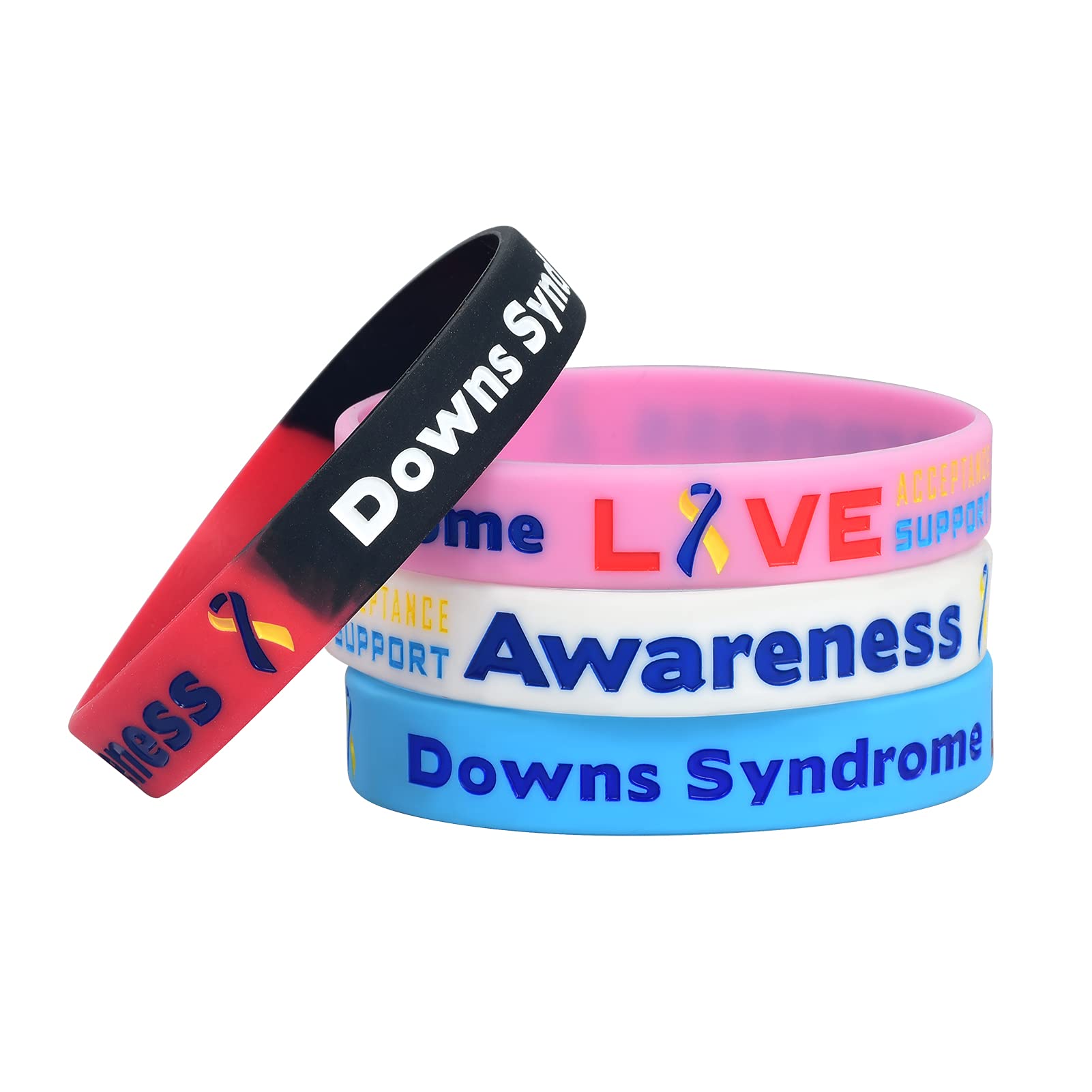 5 Pack Sport Medical Alert ID Silicone Bracelet - Waterproof Rubber Medical Awareness Wristbands for Adults & Kids (7.5