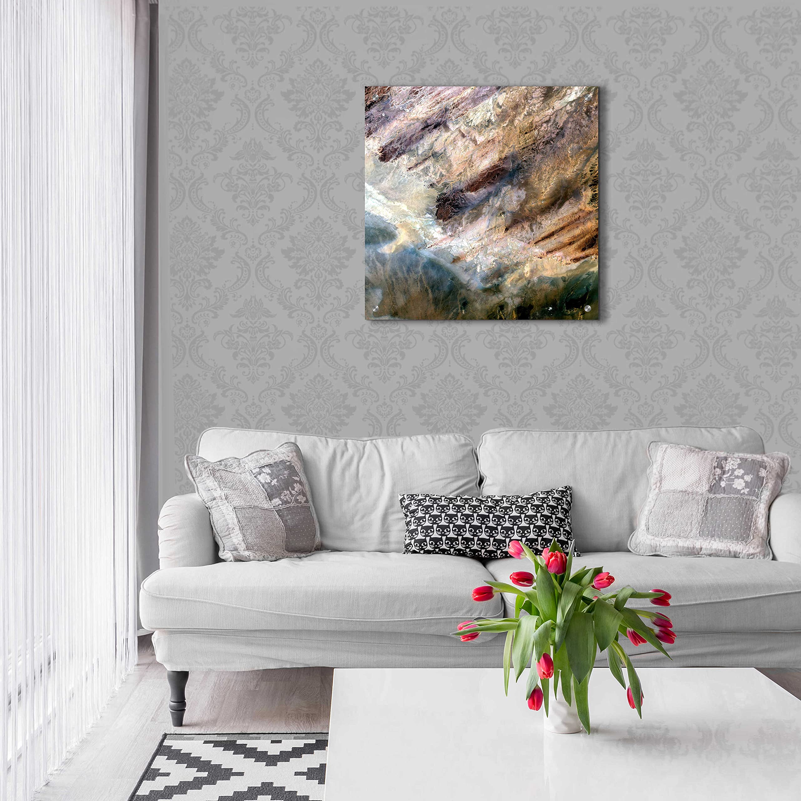 Epic Art 'Earth as Art: Impact' - 24x24 Inch Modern Acrylic Glass Wall Decor - Stunning Home & Office Wall Art for Living Room, Bedroom, or Contemporary Space