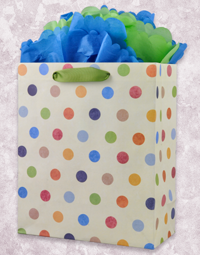 Eco-Friendly Polka Dot Gift Bags for Birthdays, Weddings & Party Favors - Reusable Kraft Paper Gift Pouches for Small Gifts & Treats