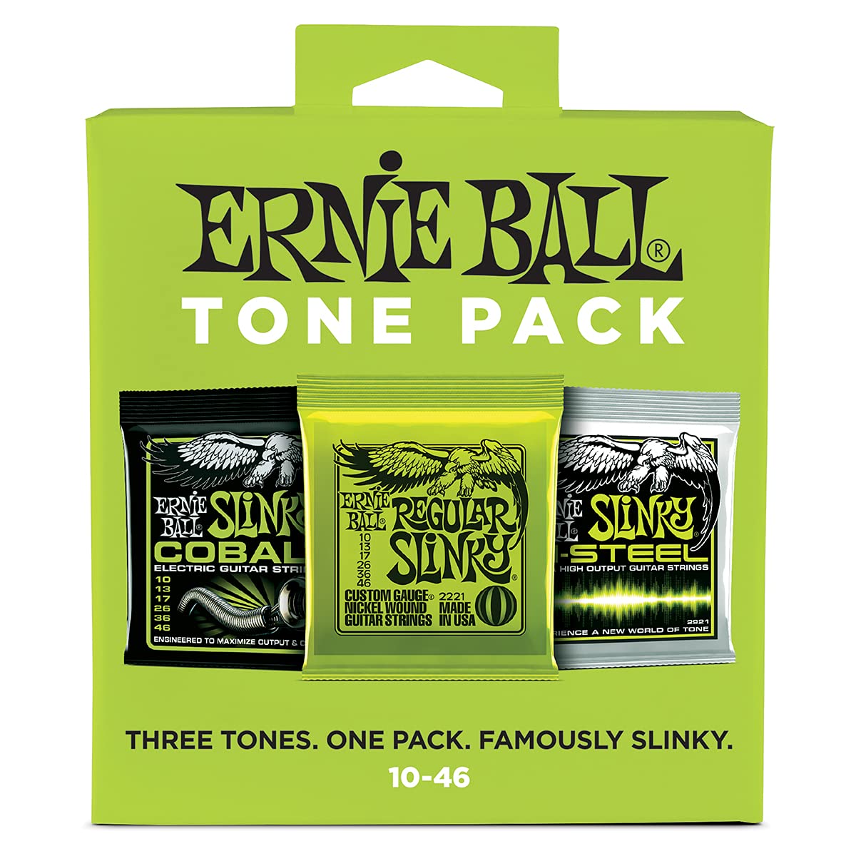 Ernie Ball Regular Slinky Electric Guitar Strings 10-46 Gauge (P03331) - Nickel Wound for Bright Tone & Longevity | Perfect for Rock, Blues & Studio Recording