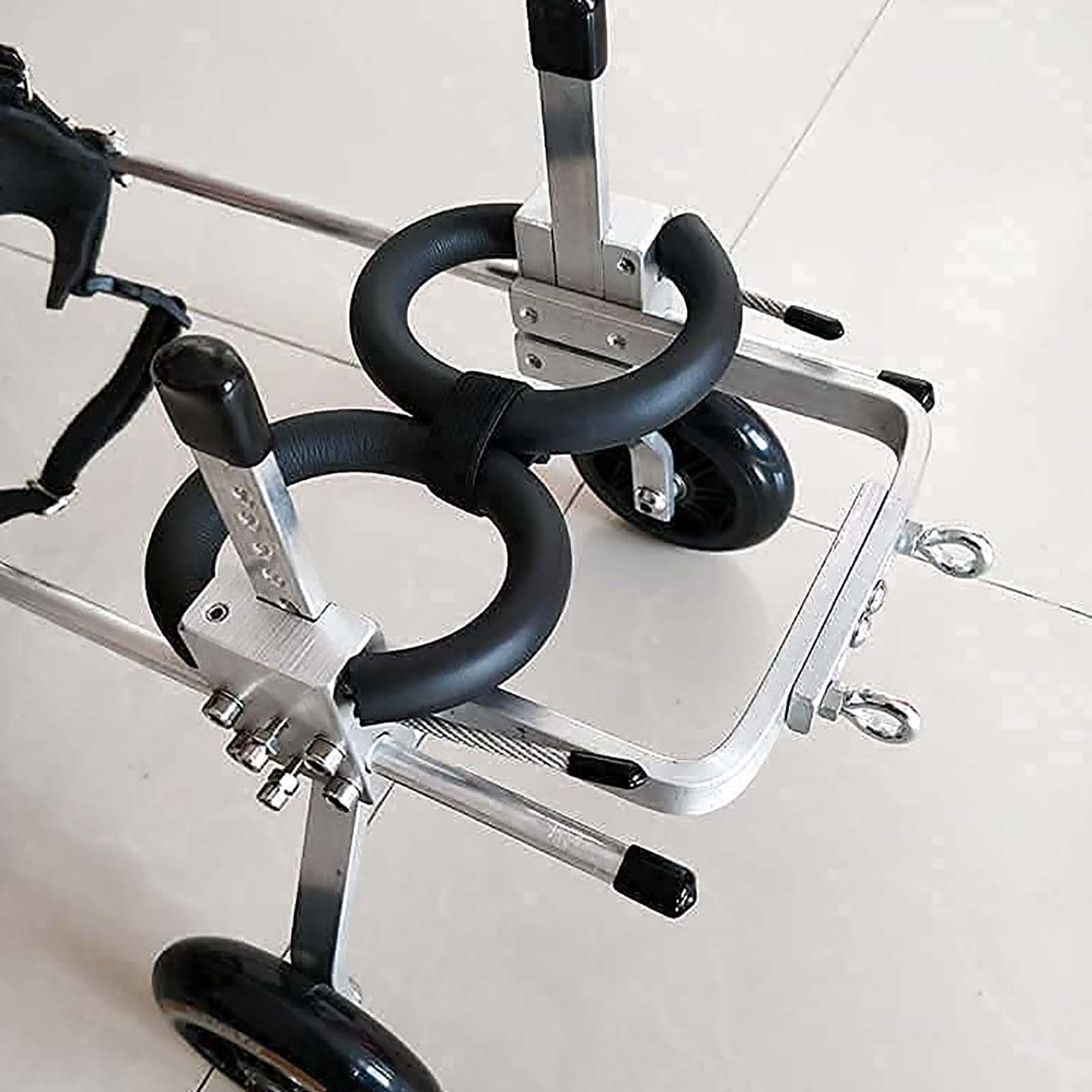 Adjustable Dog Wheelchair for Disabled Pets - 2 Wheel Rear Leg Support Stroller for Rehabilitation Training & Mobility Aid - Perfect for Injured, Elderly, or Paralyzed Dogs - Indoor & Outdoor Use