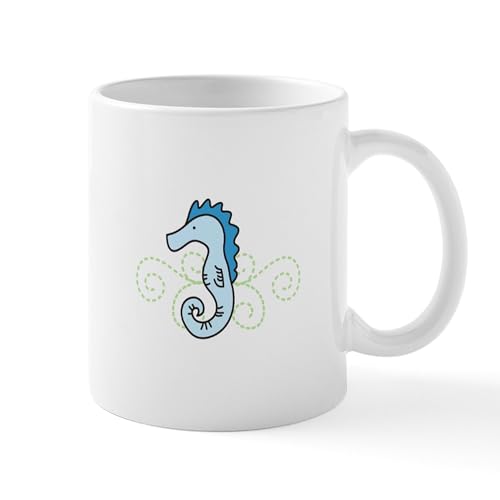 White - .Seahorse Mugs