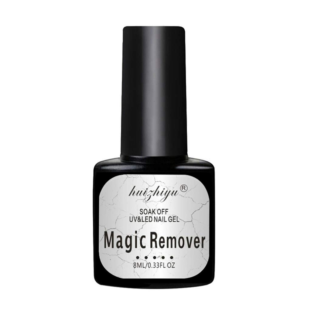 8ML Gel Nail Wraps - No Removal Tool Needed (Black) for Home Manicures