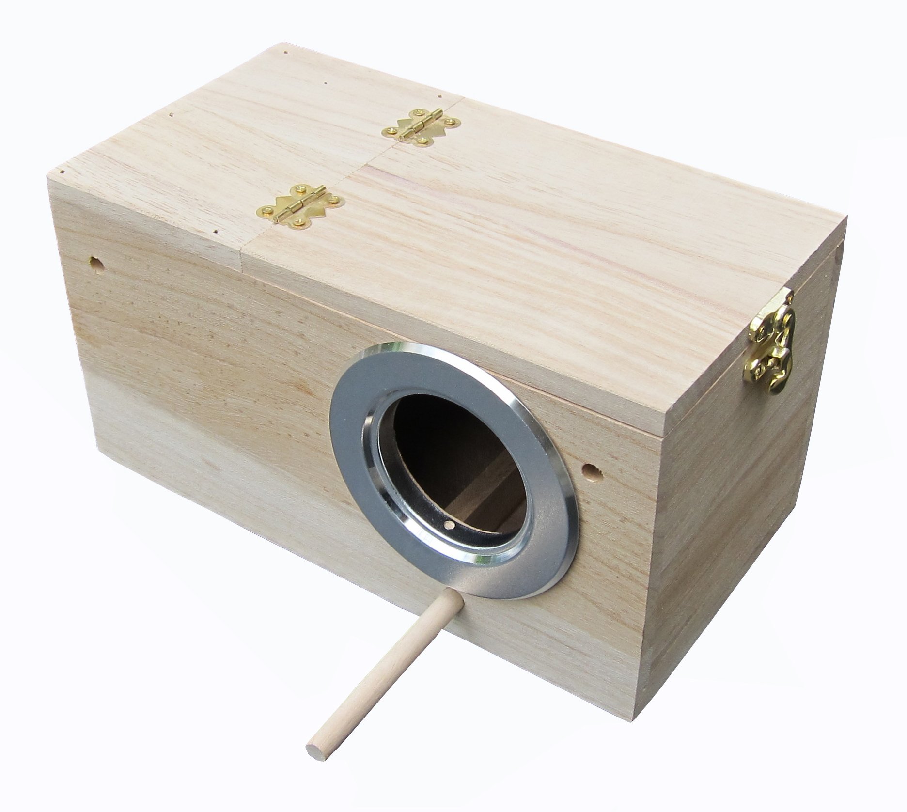 Premium Parakeet Nest Box - Budgie Breeding House for Lovebirds & Parrotlets | Safe Wooden Mating Box with Ventilation | Perfect for Bird Breeding, Nesting & Pet Bird Care (Model 848102)