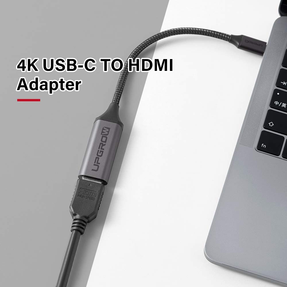 Upgrow USB C to HDMI Adapter 4K@60Hz Thunderbolt 3 Compatible - Type C to HDMI Cable for MacBook Pro/Air, iPad Pro, Dell XPS, Samsung Galaxy - Perfect for Home Office, Presentations & 4K Video Streaming