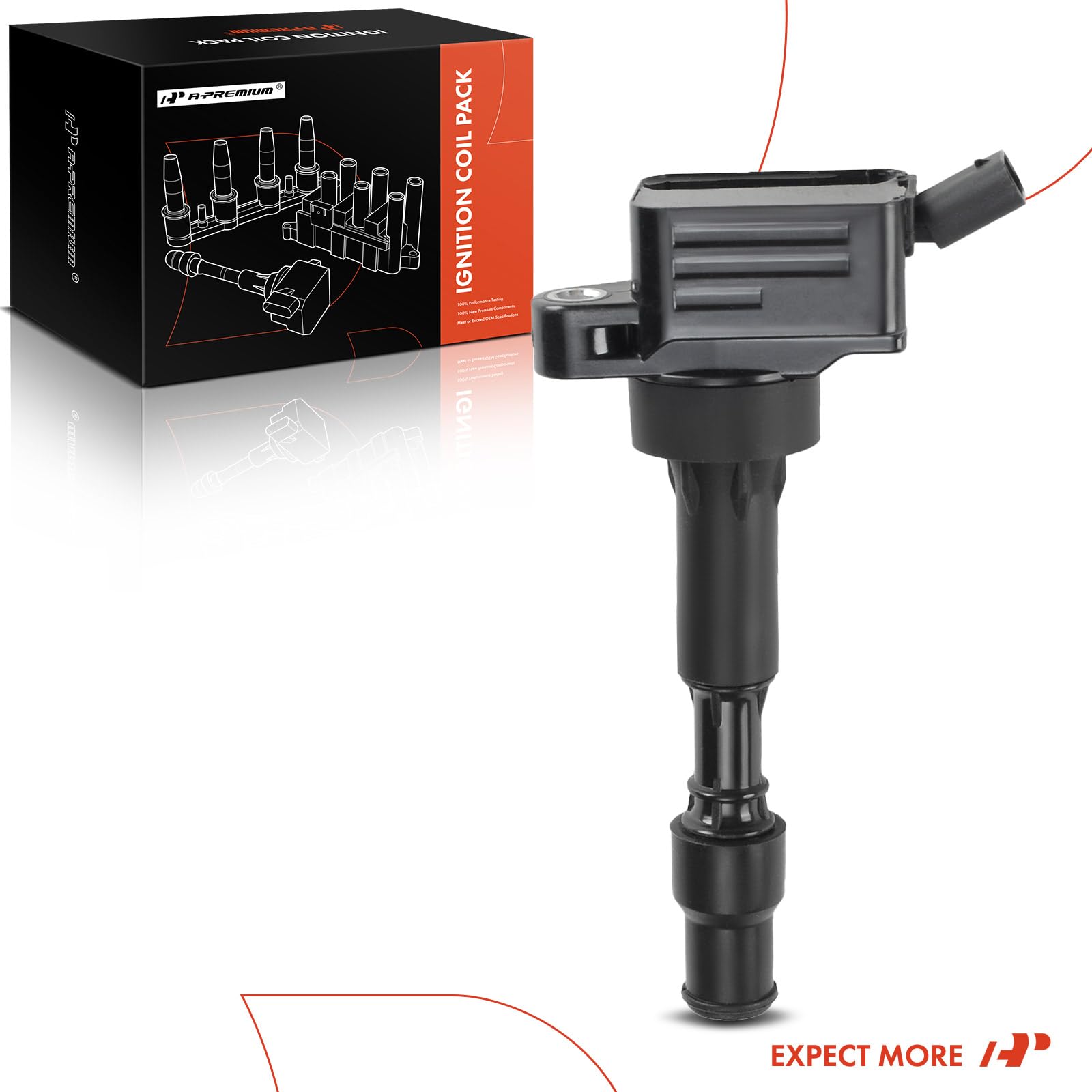 High Performance Ignition Coil Replacement for Hyundai & Kia 2.0L L4 Engine - Fits Elantra 2015-2020, Sonata 2016-2019, Veloster 2019-2021, Forte 2017-2023, Optima 2017-2020, Soul 2020-2024 - Improves Engine Power & Fuel Efficiency for Smooth Driving
