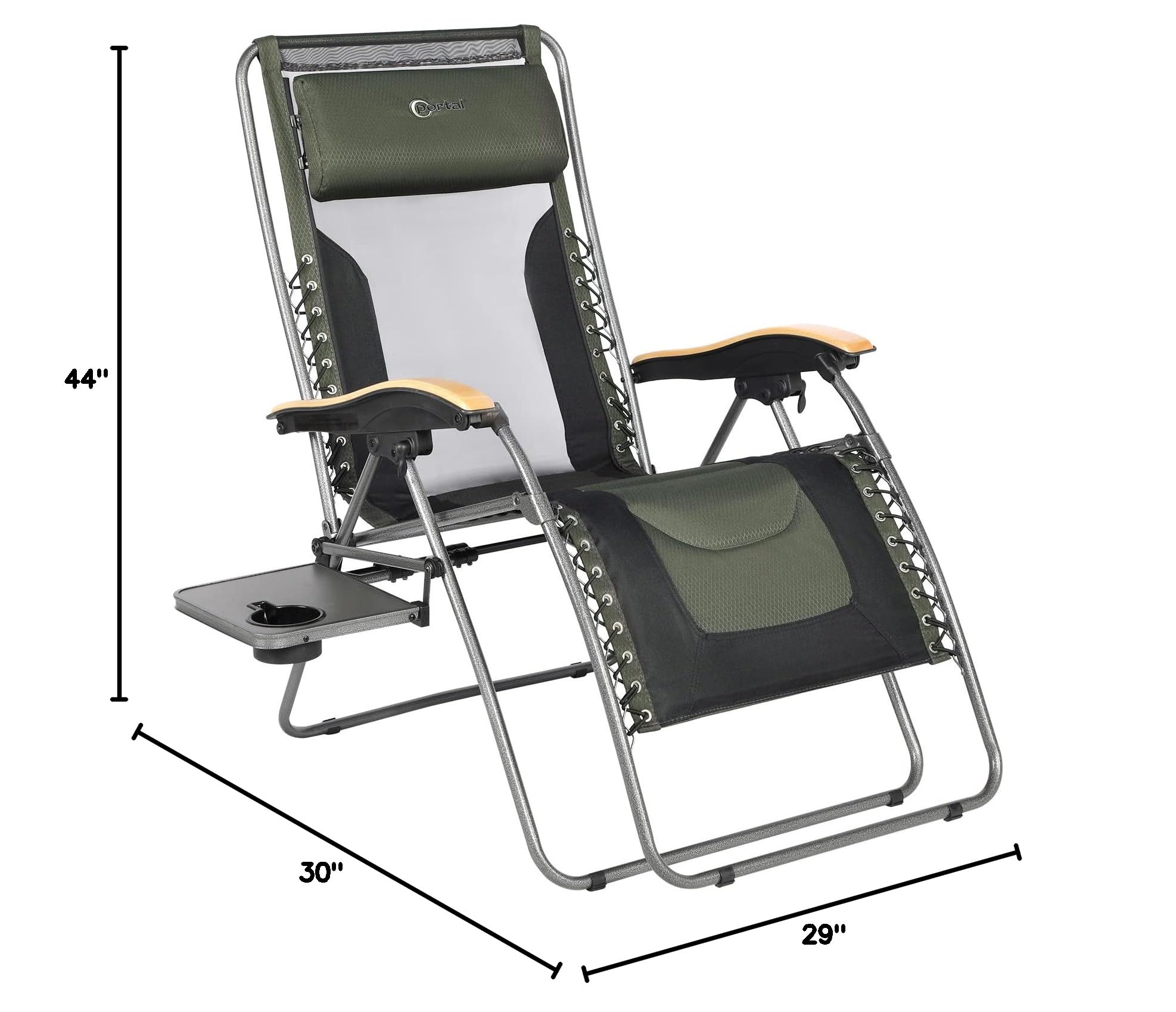 **Oversized Mesh Back Zero Gravity Reclining Patio Chair with XL Padded Seat, Adjustable Pillows & Cup Holder – Heavy Duty 350lbs Capacity for Poolside, Backyard, Lawn & Outdoor Relaxation**