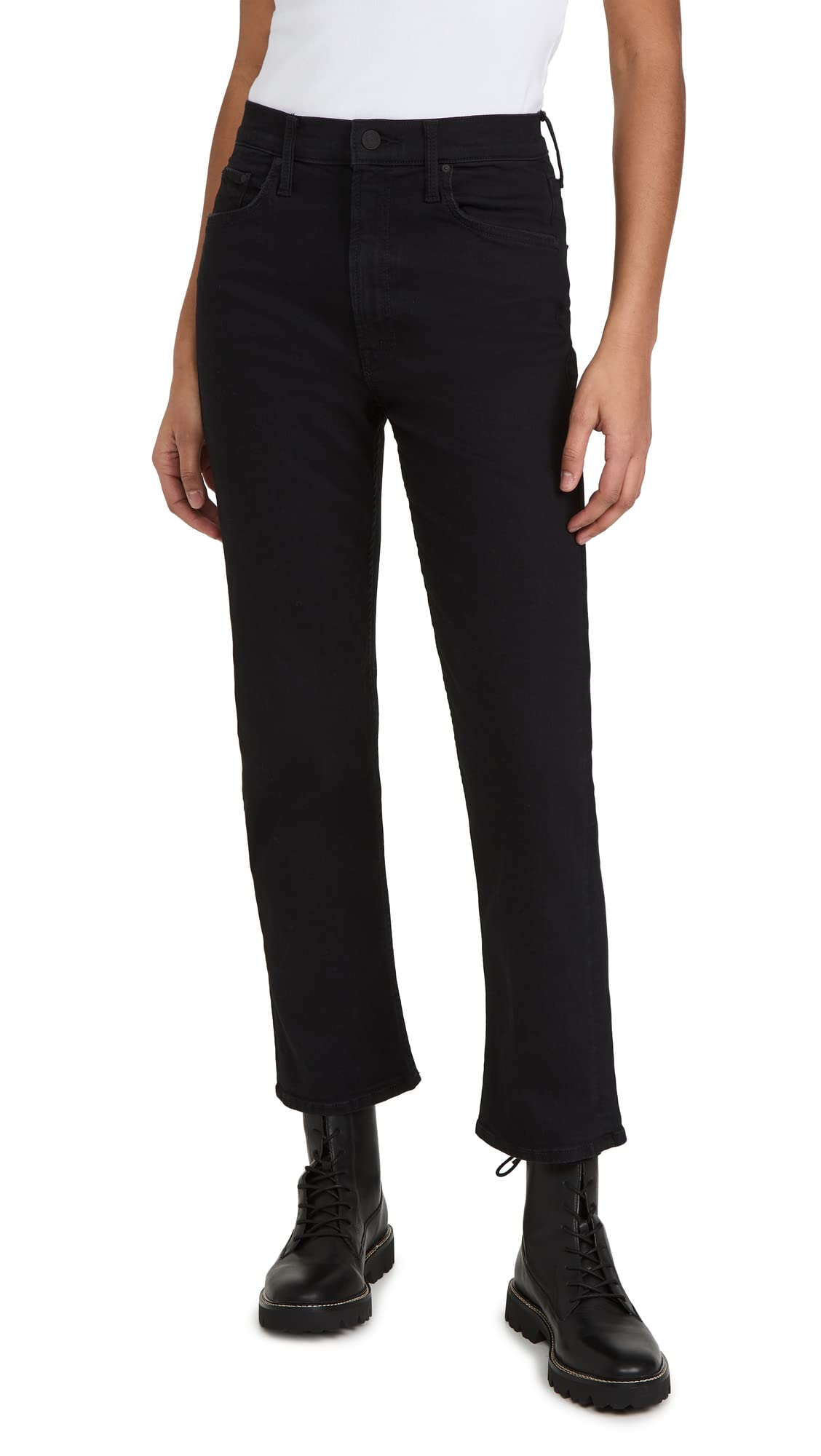 MOTHER Women's High Waisted Stretch Skinny Jeans - Comfortable Ankle Length Denim Pants for Casual Wear & Everyday Outfits