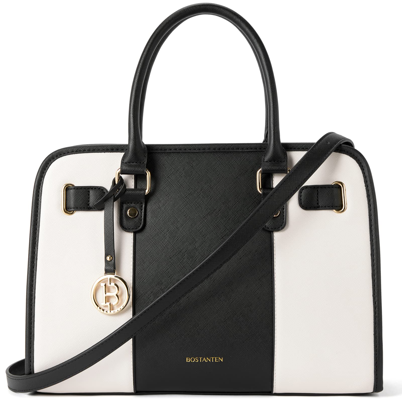 BOSTANTEN Genuine Leather Handbags for Women - Designer Satchel Purse with Top Handle, Tote & Shoulder Strap - Perfect for Work, Office & Everyday Use