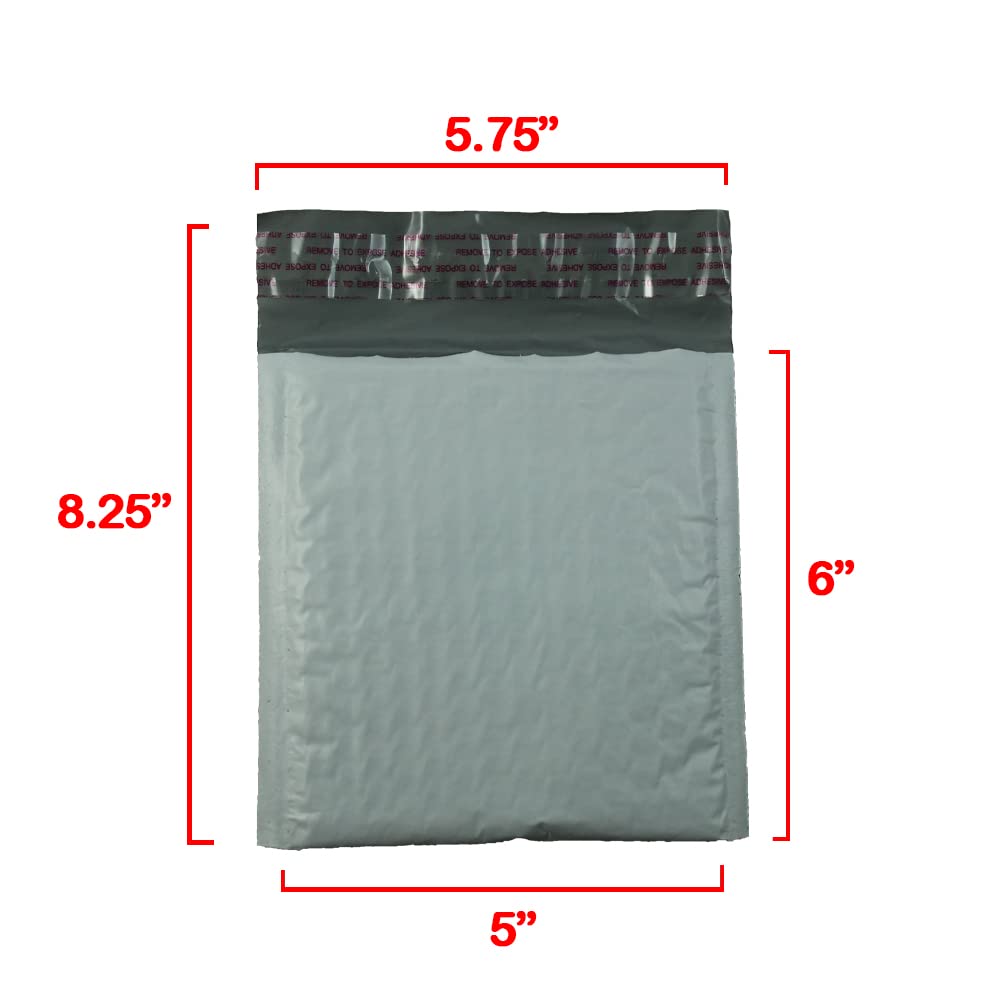 1000 Pack 5x6 Inch Poly Bubble Mailers - Self Seal Padded Shipping Envelopes for Ecommerce, Wide Size Bubble Mailers for Small Items, Jewelry, Crafts & Online Business Shipping