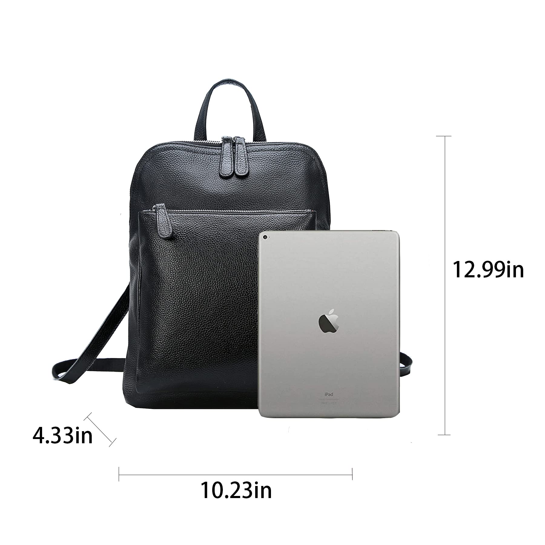 Leather Backpack for Women - Convertible Work Purse for Office & Travel