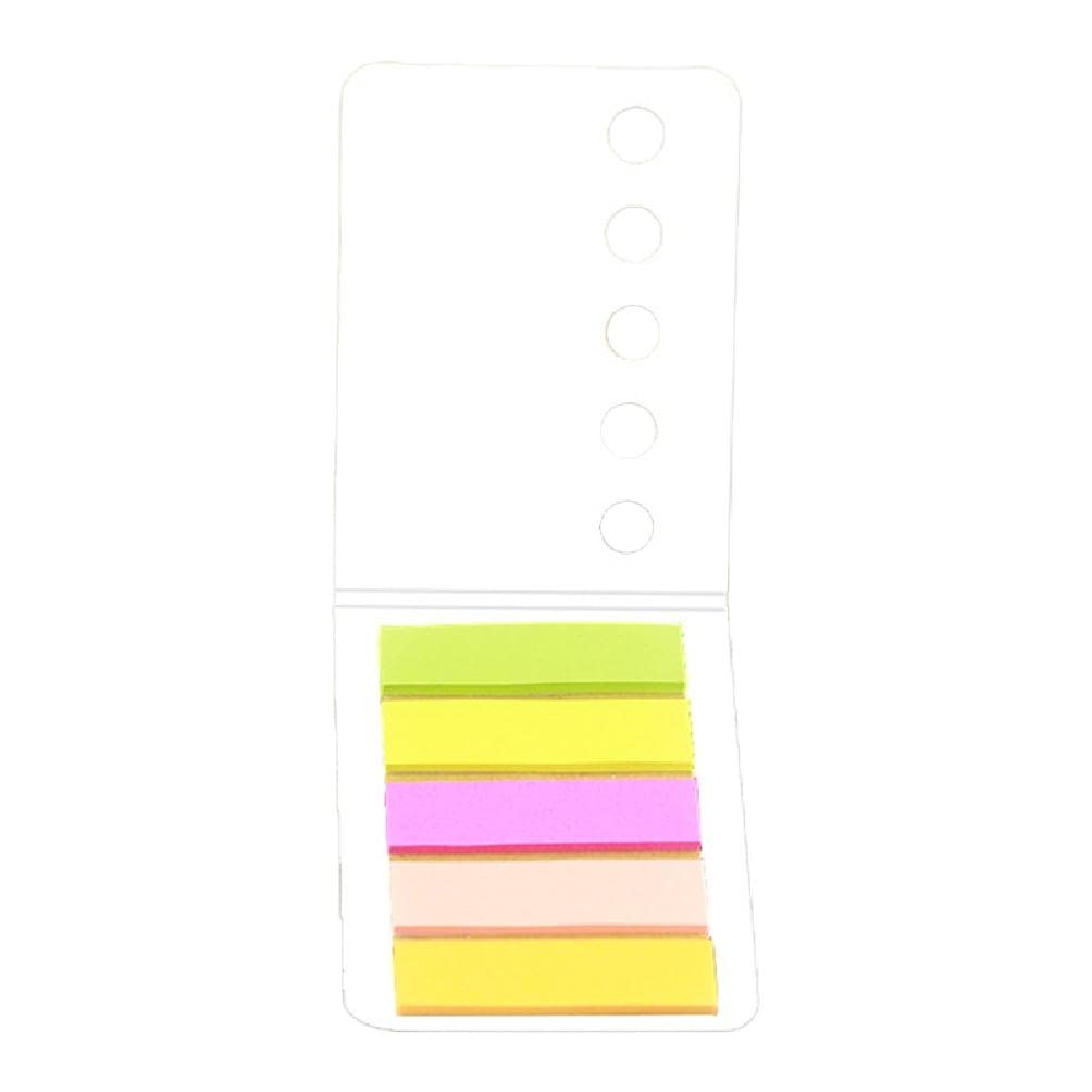 5-Color Kraft Paper Index Stickers - Writable Page Markers, Sticky Tabs for Notebooks, Books & Office Organization - Color-Coded Classified Labels for School, Work & Home Use