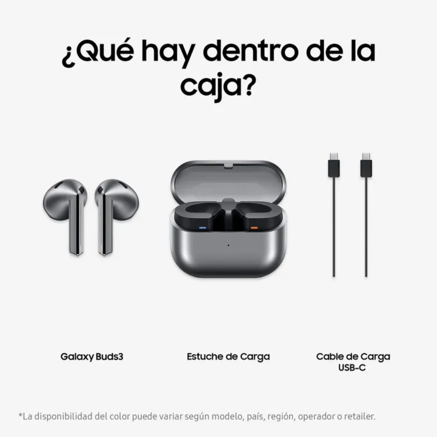 Samsung Galaxy Buds 3 Wireless Earbuds - Silver | Bluetooth Headphones with Noise Cancellation for Gym, Work & Travel