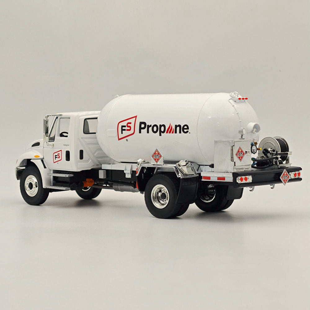 FIRST GEAR 1/34 Scale International DuraStar Propane Truck Diecast Metal Replica Model - White Collectible for Truck Enthusiasts & Display Scenes