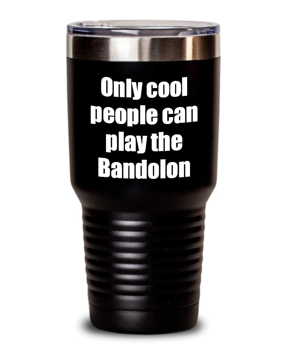 Funny Bandolin Player Tumbler - 30oz Stainless Steel Insulated Mug with Lid - Perfect Musician Gift & Novelty Gag Present - Great for Coffee, Tea or Cold Drinks at Concerts, Music Practice or Office Use