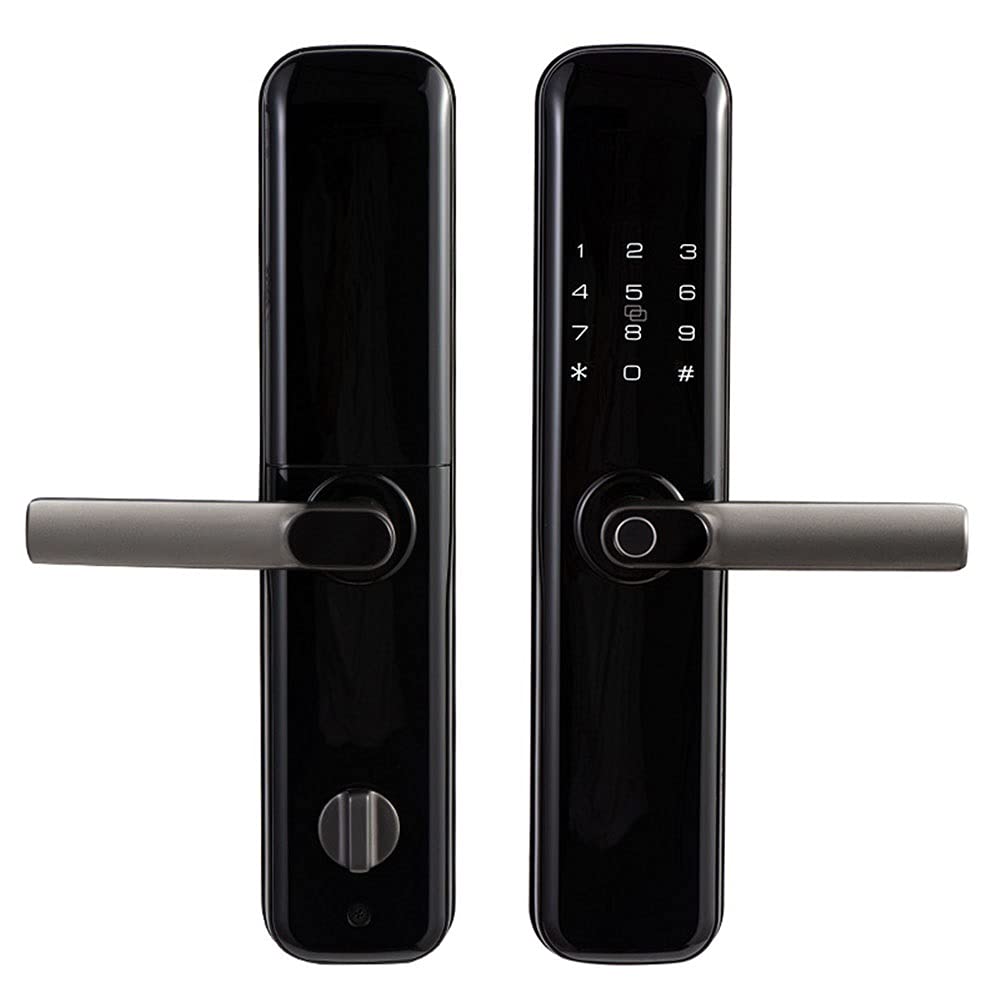 Smart Fingerprint Combination Lock - Electronic Keyless Entry with Space Aluminum Alloy, 430 x 70mm - Secure Home/Office/Storage Use for Doors, Cabinets & Lockers