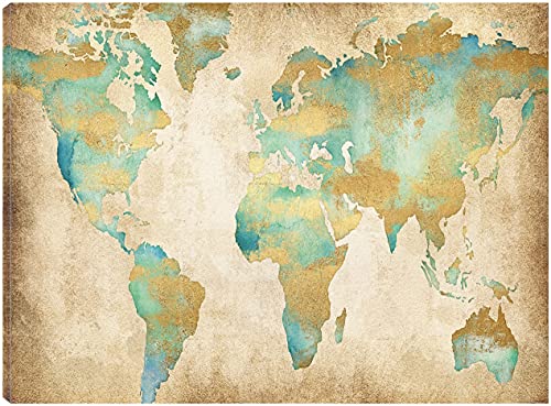Golden World Map