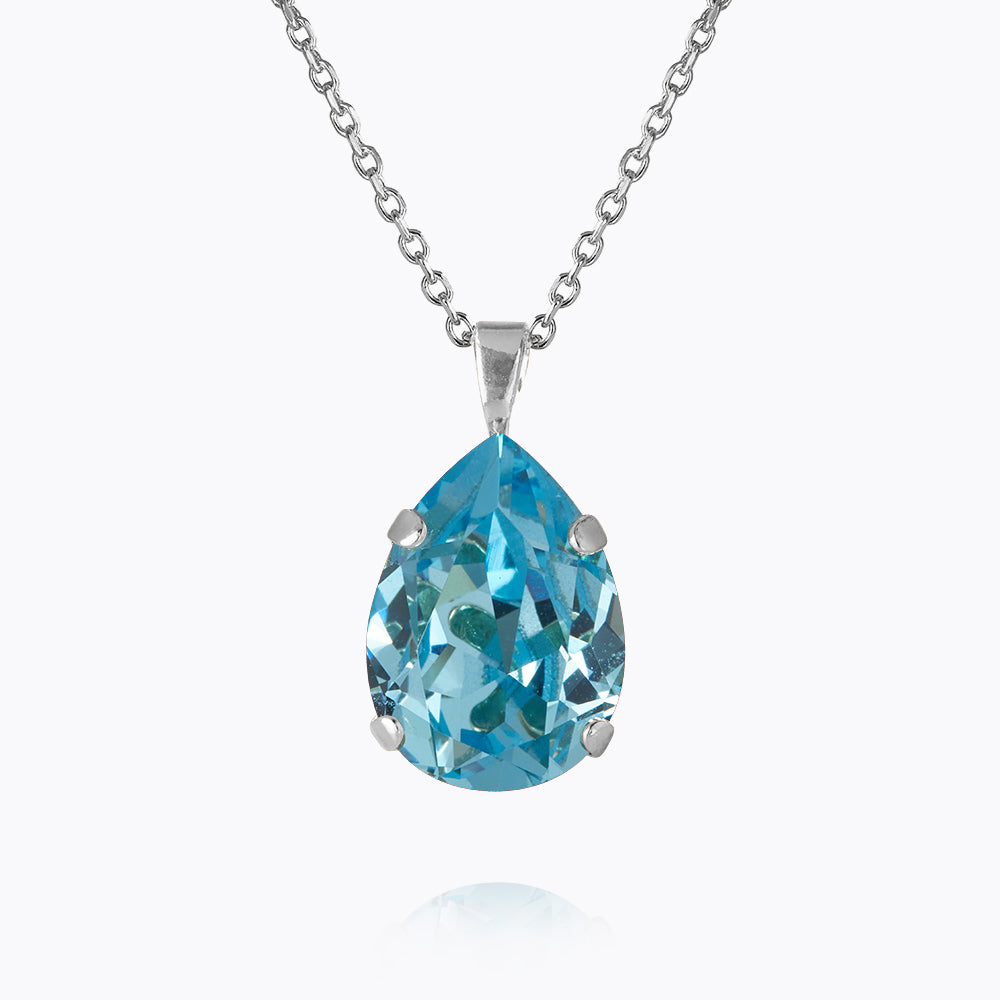 Mini Drop Necklace with Genuine Aquamarine Gemstone - Dainty Elegant Jewelry for Women, Perfect for Everyday Wear, Gift Giving & Special Occasions