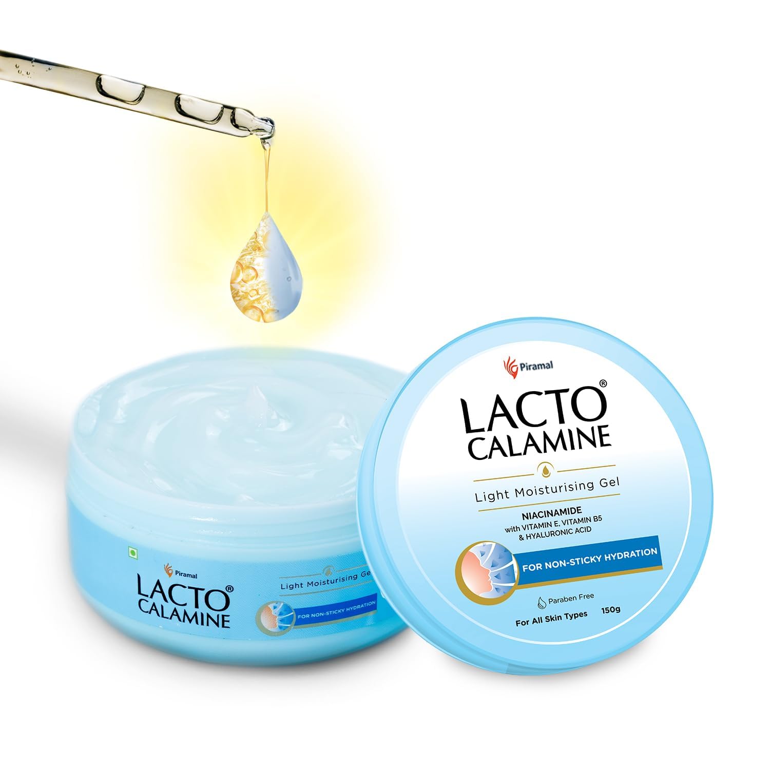 Lacto Calamine Super Light Face Moisturizer for Oily Skin | 150g | Niacinamide & Hyaluronic Acid Moisturiser | 300% Instant Hydration & 90% Stronger Moisture Barrier | Daily Skincare for Acne-Prone & Sensitive Skin | Perfect for Morning & Night Routine