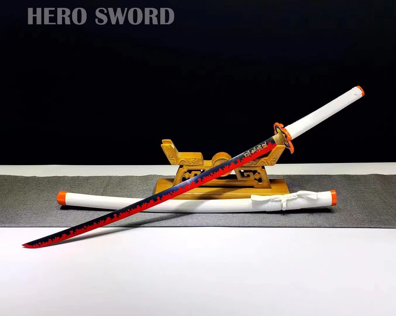 Handmade 1095 High Carbon Steel Demon Slayer Katana Sword - Agatsuma Zenitsu Cosplay Knife, Sharp Japanese Anime Sword, Real Weapon for Collectors & Martial Arts Training | Perfect for Anime Conventions, Cosplay Events & Display