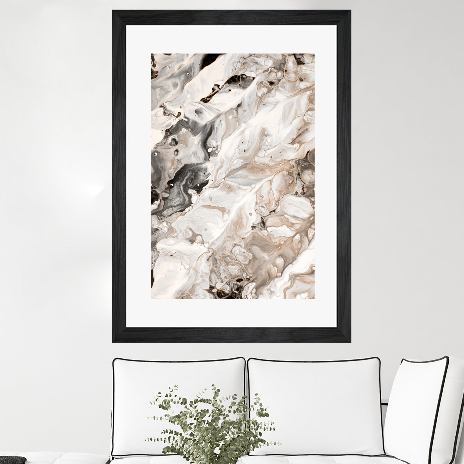 Abstract Marble Glam #4 Canvas Painting - Modern Wall Art Decor for Living Room, Bedroom & Office | Handmade Contemporary Artwork