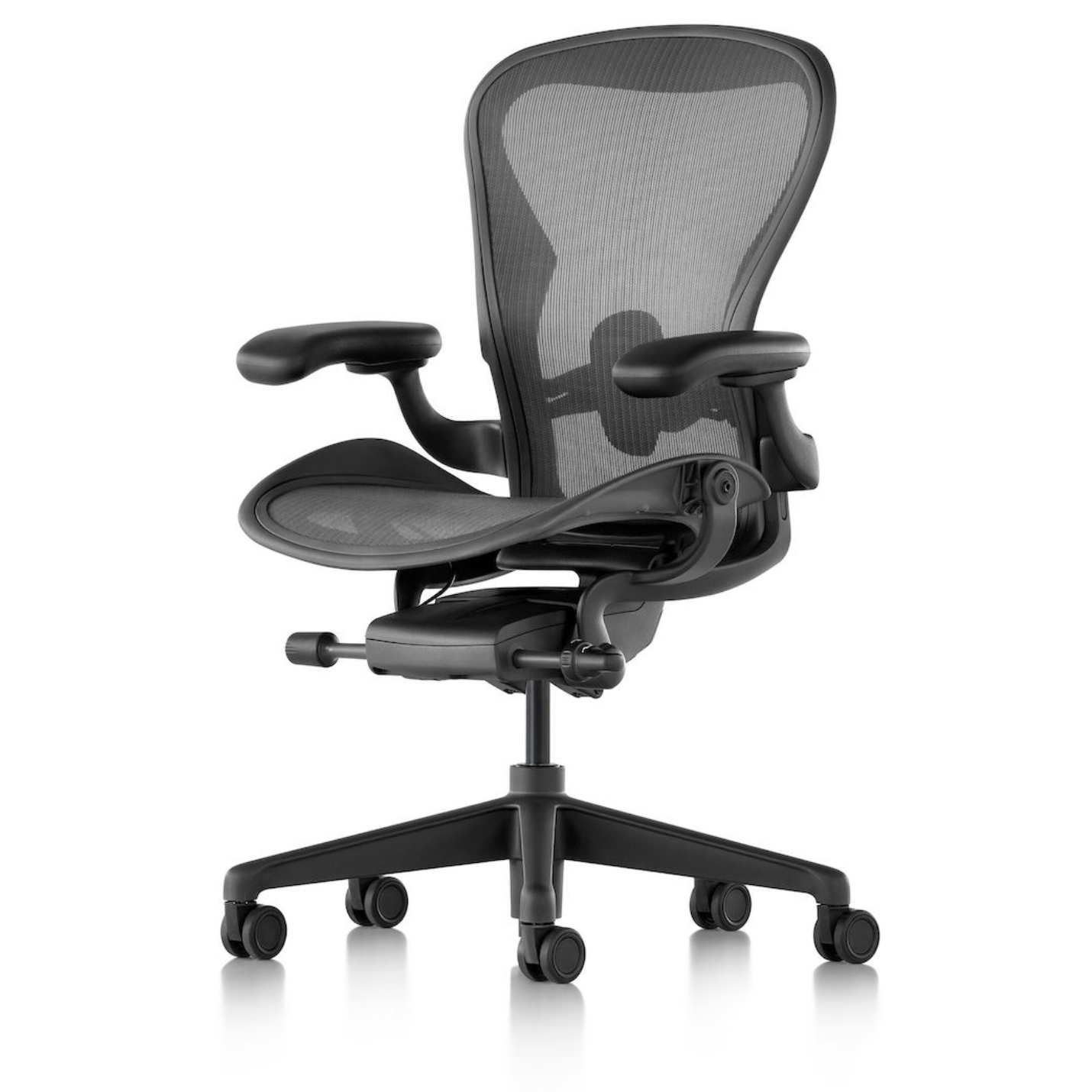 Herman Miller Aeron Chair Remastered - Graphite Ergonomic Office Chair with Adjustable Lumbar Support | Perfect for Home Office, Gaming Setup & Workspace Comfort