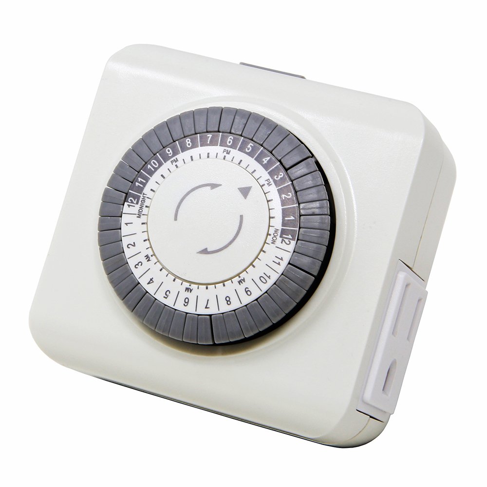 Lightkiwi Q6914 Mechanical Timer for Low Voltage Landscape Lighting Transformer - Outdoor Garden & Yard Lighting Control
