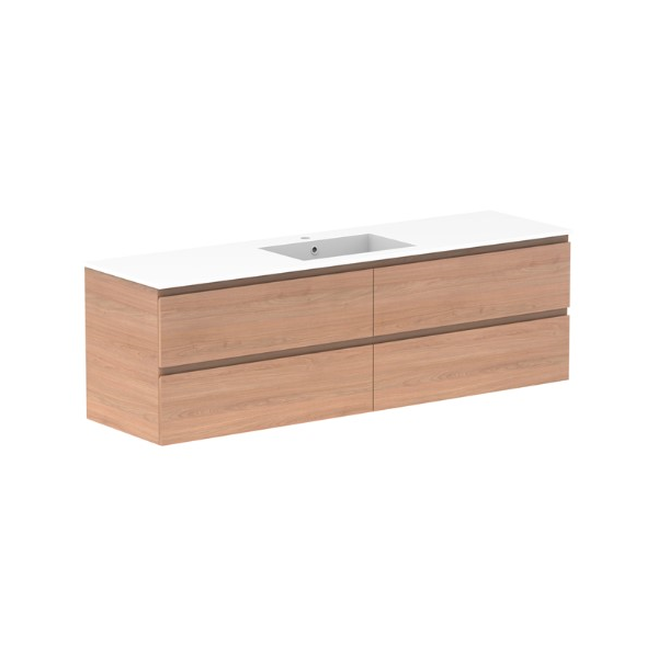 ADP Glacier Pro All Drawer Twin Vanity with Cast Marble Top - Modern Bathroom Vanity Set with Dual Sinks for Master Bathroom or Guest Bath Remodel
