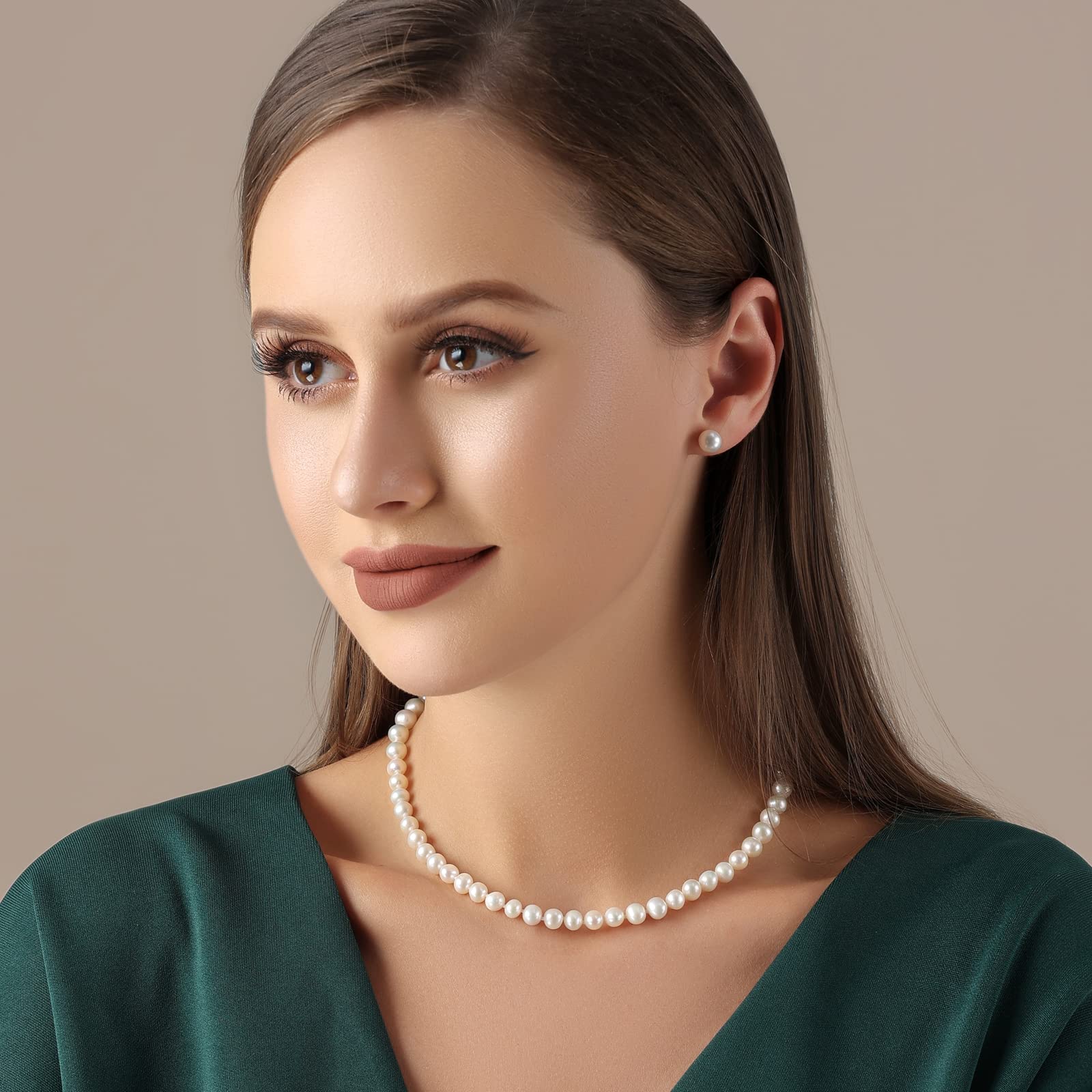 Real Pearl Necklace with Heart Clasp - Elegant Jewelry Gift for Women