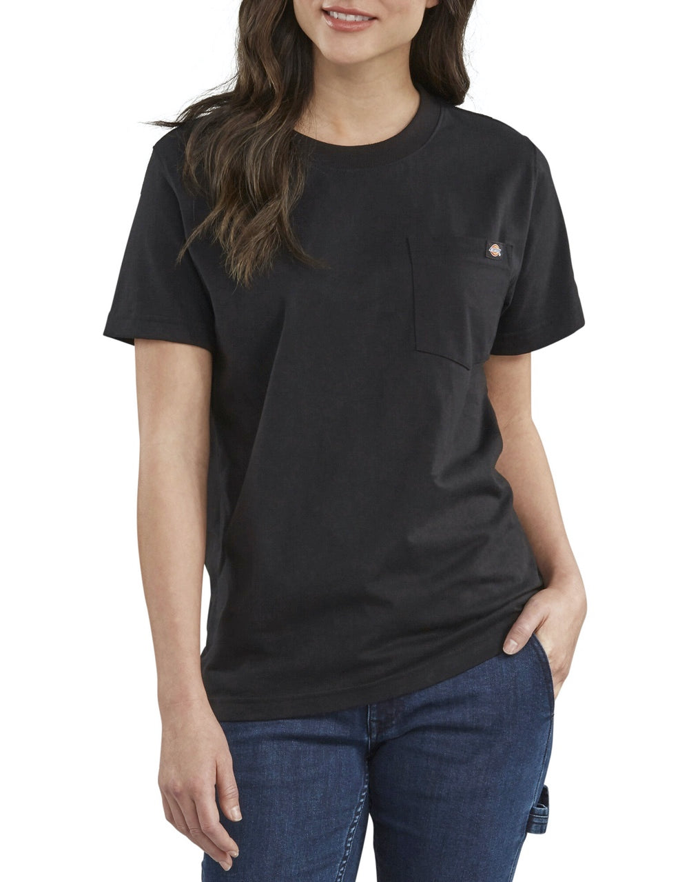 Dickies Women's Short Sleeve Heavyweight T-Shirt FS450 - Black | Durable Cotton Work Shirt for Women | Perfect for Workwear, Casual Outfits & Outdoor Activities