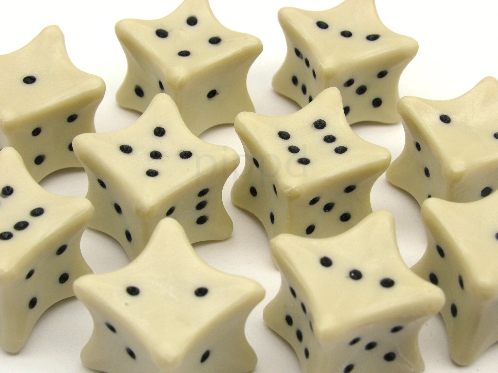 10 Pack of 18mm D6 Six-Sided Bone Dice for RPG, D&D, Tabletop Games - Perfect for Dungeons & Dragons, Pathfinder, and Board Game Enthusiasts